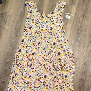 Old Navy Floral Maxi Dress - Yellow, Purple, Pink